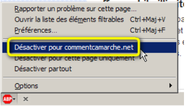 Supprimer les pubs sur vos pages internet Captur30