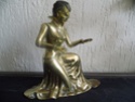 art deco experimental Modell Figure Bronze / Gold with Aliminium Head HELP 110