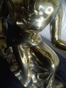 art deco experimental Modell Figure Bronze / Gold with Aliminium Head HELP 410
