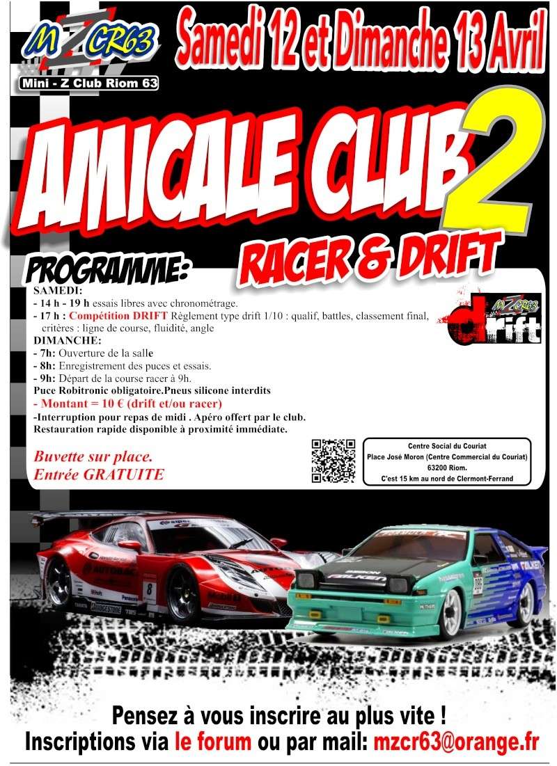 Course amicale racer et drift à Riom 63 les 12 et 13 avril Amical15