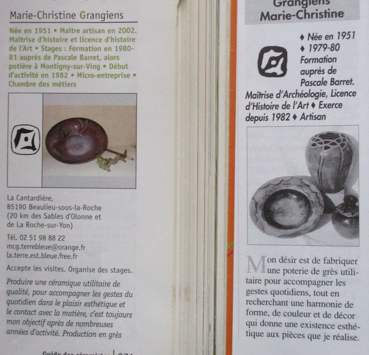 Blue & Purple Glaze Vase, VV Mark - Marie-Christien Grangiens, France Captur10
