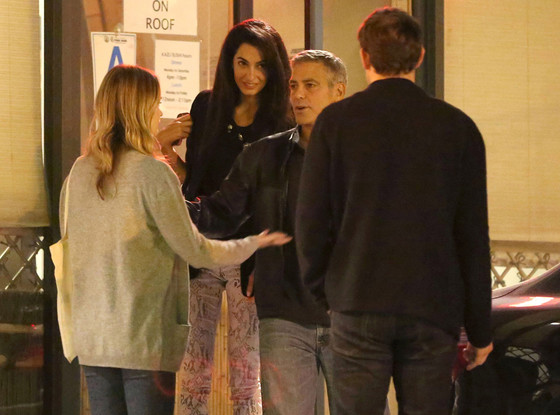 George Clooney and Amal Alamuddin on Double Date Caa510