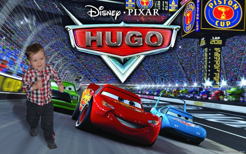 carte d'invitation pour mon fils Hugo 2 ans sur le thème de CARS 12749710