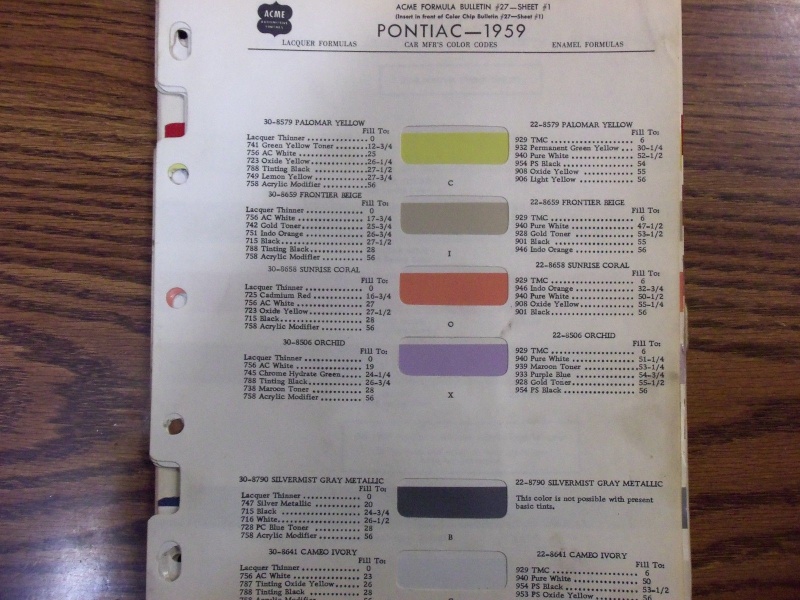 1959 Pontiac Color codes Acme_c11