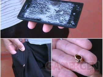 #TMCweb3 : #INSOLITE - Un policier protégé d'une balle grâce à son #Lumia520 09015110