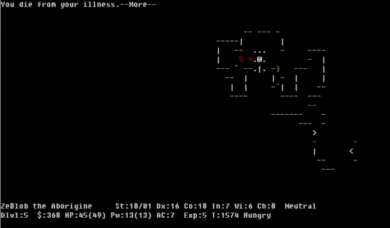 Challenge Francophone de Roguelike - NetHack - Novembre 2013 - CFRL1311NH343-CavemanGnome-3 Die10