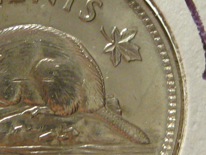 1963 - Coin Détérioré, Double Castor & "5 CENTS" (Dbl. Beaver & 5 CENTS) Piece_13
