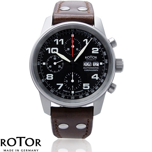 Chronographe fond noir budget 1000 euros Rotor-10