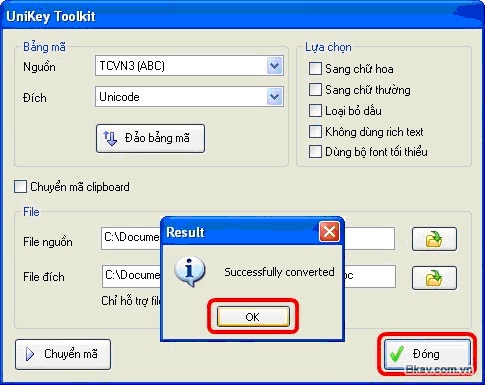 Chuyển đổi bảng mã trong Word với Unikey H5_bmp11