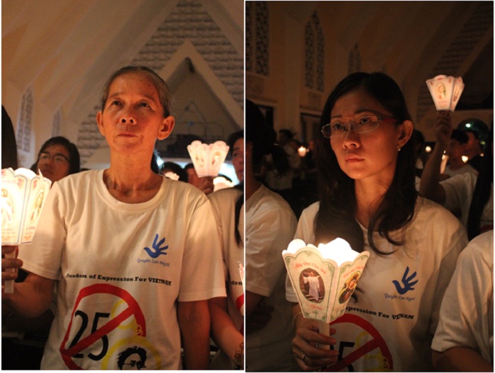 Facebooker Đinh Nhật Uy là tâm điểm trong thánh lễ cầu nguyện cho công lý hòa bình tháng Mười 412