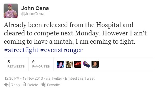 John Cena tweets Ydzeav11