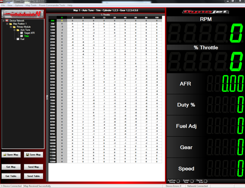 Autotune pour Power Commander 5 Trim_m10