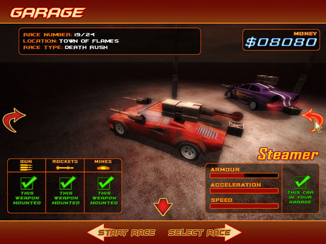 لعبة السيارات الحربية الممتعة  Deadly Race Deadly10