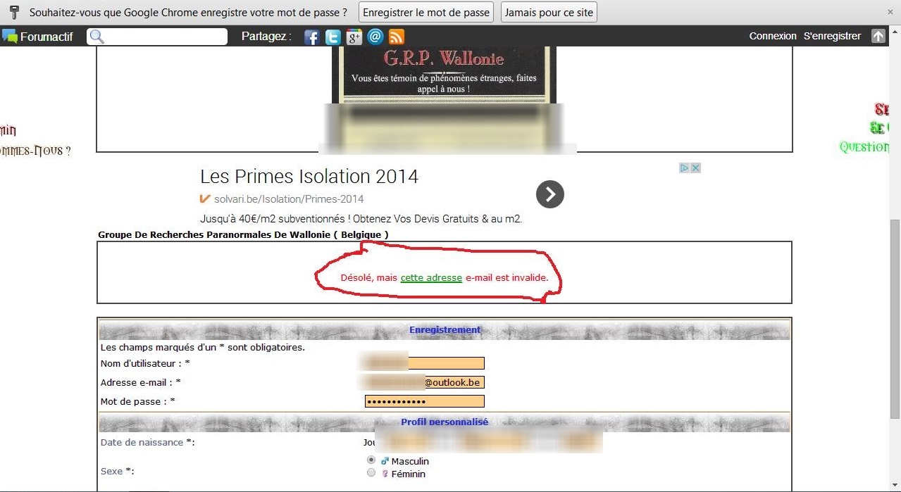 Personne ne sait s'enregistrer sur mon forum, quelqu'un pour m'aider ? 10335410
