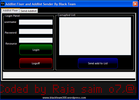 addlis fixer and addlist sender by black team  110