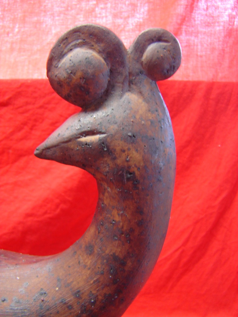 Bougeoir forme coq en céramique de Jean-Pierre Gonnin Yonne Dsc07011