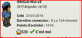 Rapport d'activités de OMGxX-Moi-xX 3310