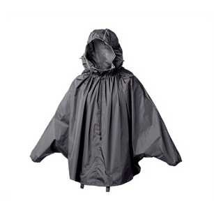 Luojida Femme Poncho-pluie Imperméable Capuche Manteau Vêtement de pluie Cape de Pluie Transparent Portable 
