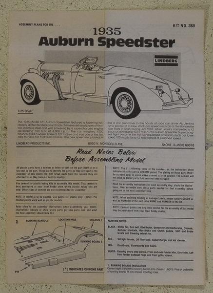 1/25 - AUBURN SPEEDSTER - LINDBERG -  010_8023