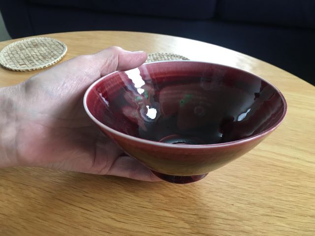 Red porcelain bowl Bp_red12