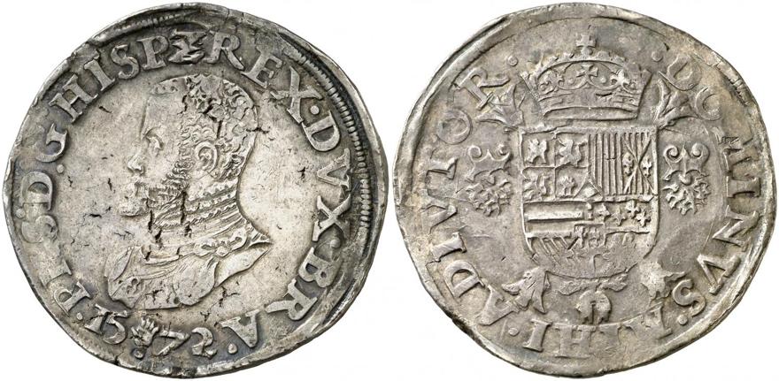 Escudo Felipe o Filipusdaalder Amberes 1572 Escudo12