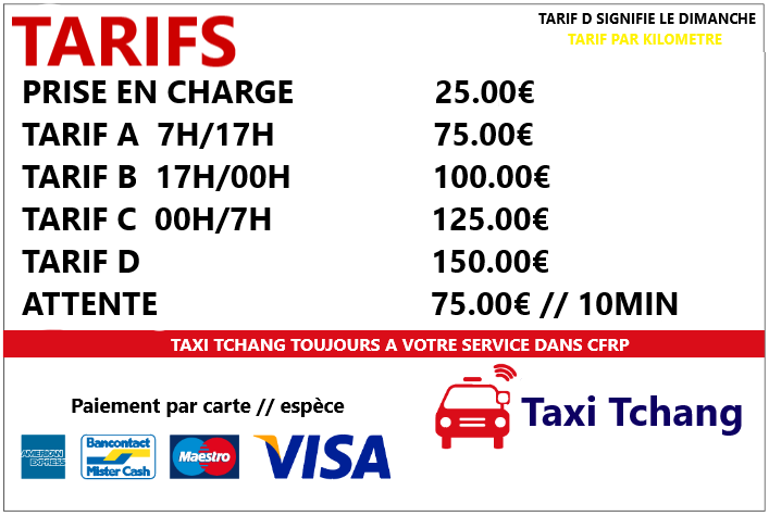 Tarif Taxi Tarifs10