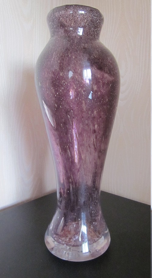 Vase en pâte de verre violette Img_1721