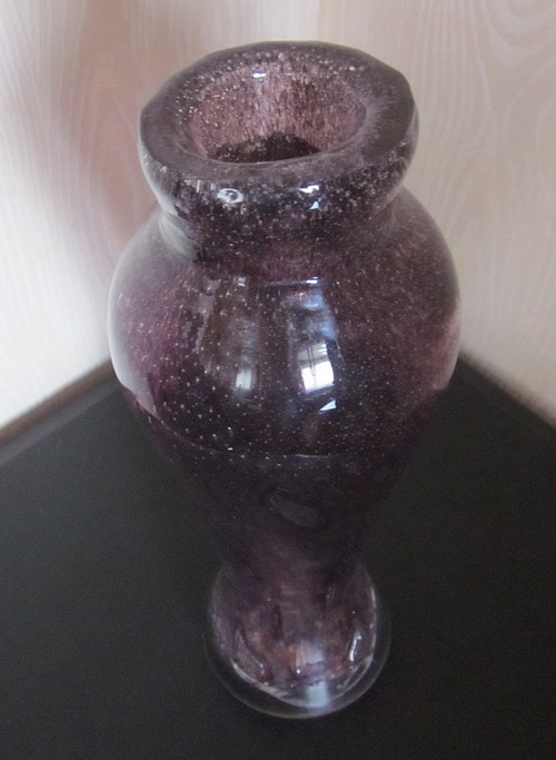 Vase en pâte de verre violette Img_1810