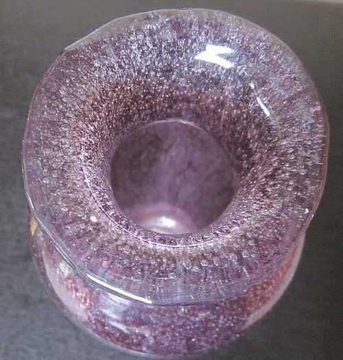 Vase en pâte de verre violette Img_1813