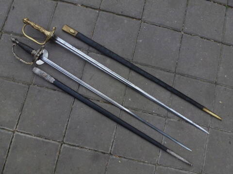 Paris police swords.