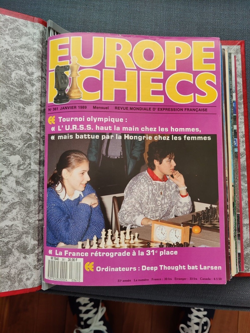 Exceptionnelle collection de magazines Europe Échecs reliés Magazi21