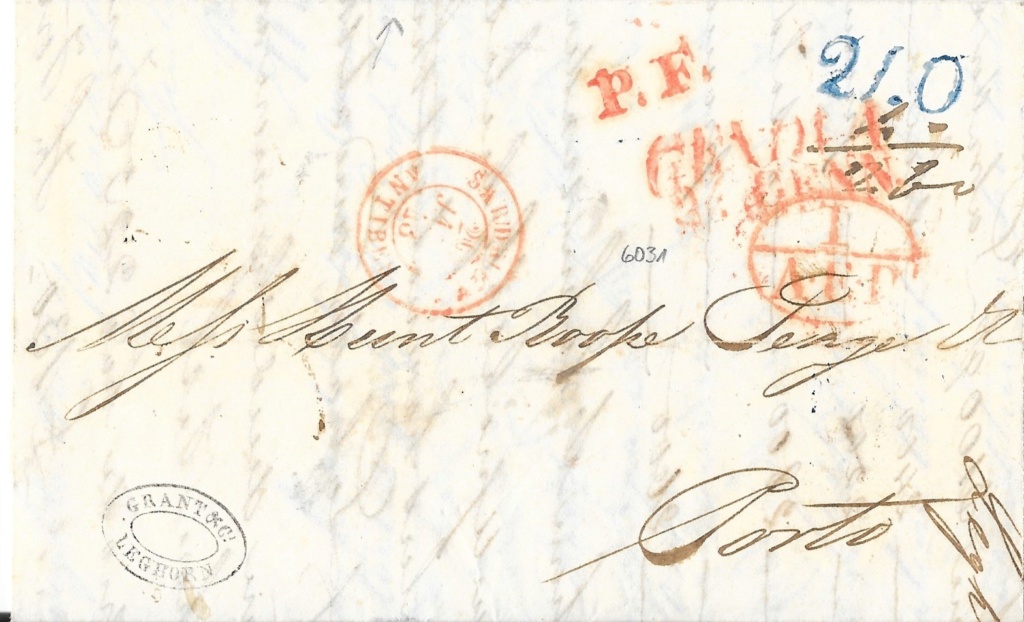 Lettres à la Sardaigne via la France, après la convention de 1851 1843_g10