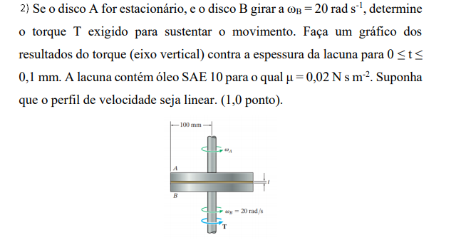 (FenTrans)Se o disco A for estacionário, e o disco B... 0210