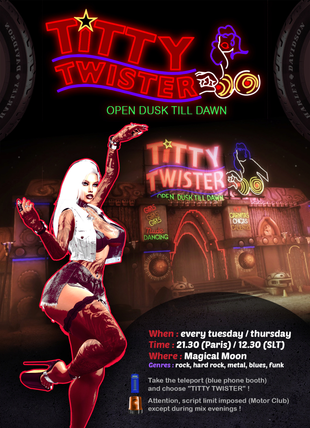 Le TITTY TWISTER / Club bikers Soiree10