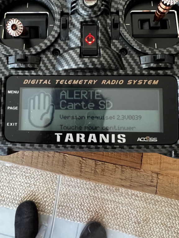 Taranis X9D + SE Access neuve indémarrable : Help Ca5d6210