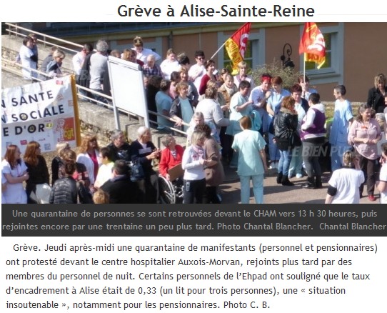 Grève à l'hôpital Auxois-Morvan + Grève à Alise-Sainte-Reine (Bien Public) Alise10