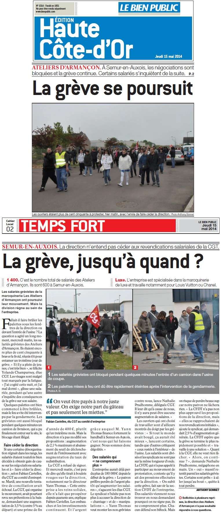 Côte-d’Or - Social. Semur-en-Auxois : grève aux Ateliers d’Armançon (Bien Public) + Divers La_gra11