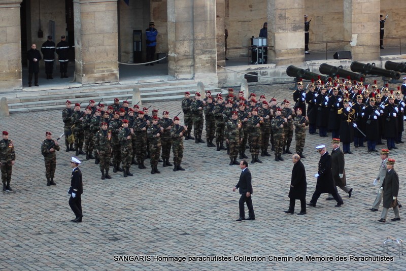 SANGARIS reportage hommage nationale INVALIDES parachutistes morts RCA en présence du Président de la République François Hollande Img_9920