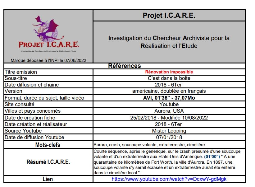 Fiches du Projet ICARE par Jean-Claude LEROY - Page 4 Icare127