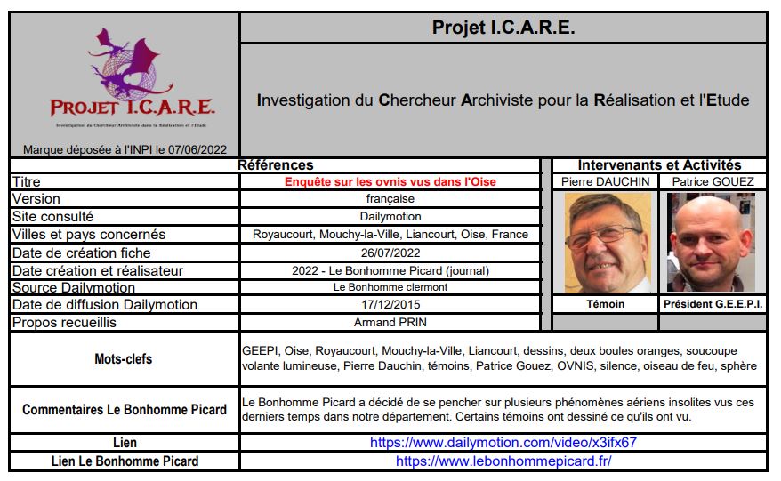 Fiches du Projet ICARE par Jean-Claude LEROY - Page 4 Icare913