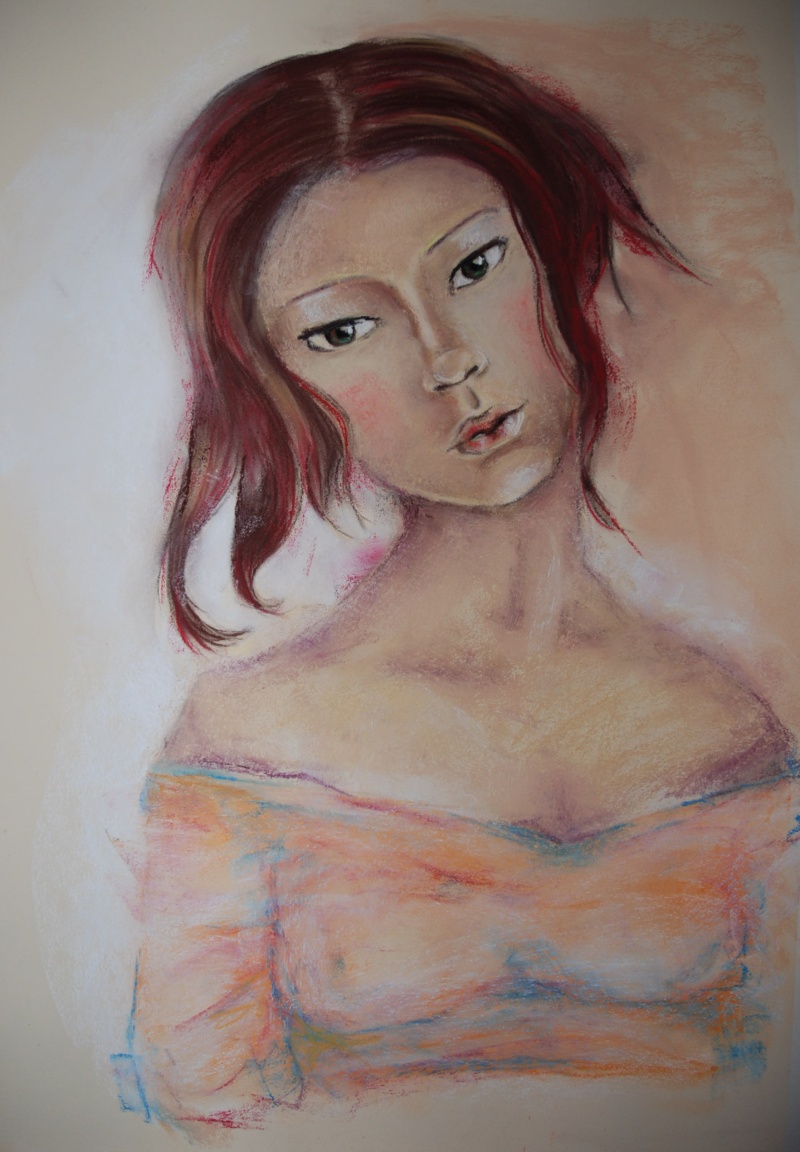 Jeune femme tête penchée-pastel Jeune_10