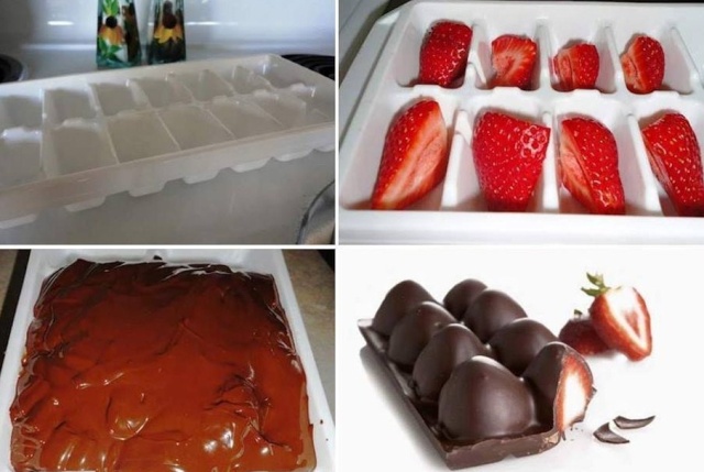 [FACILE] Délices glacés aux fraises enrobées de chocolat noir.. 57227510