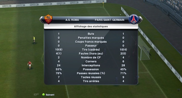 AS Rome 1-1 Paris-Saint-Germain Stats72