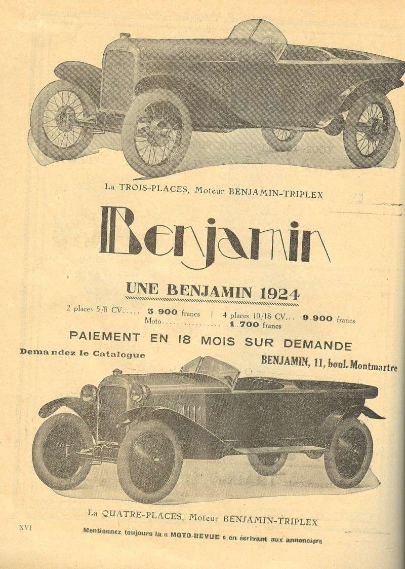 BENJAMIN / BENOVA cyclecars voiturettes - Page 18 Benjam13