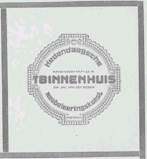 't Binnenhuis - Amsterdam 1900 - 1929 Tbh0010