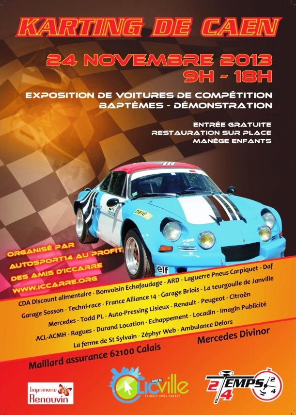 Bapteme de voiture de course/rallye sur la piste du karting de Caen/démouville le 24 Novembre 2013 Afiche10