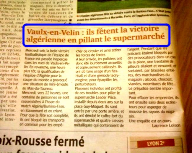 Pour fêter la victoire de l’Algérie, ils pillent un supermarché de Vaulx-en-Velin !!!!!!! 14500611