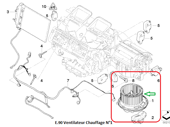 [ BMW E90 318 D an 2011 ] Problème ventilateur de chauffage 64_e_910