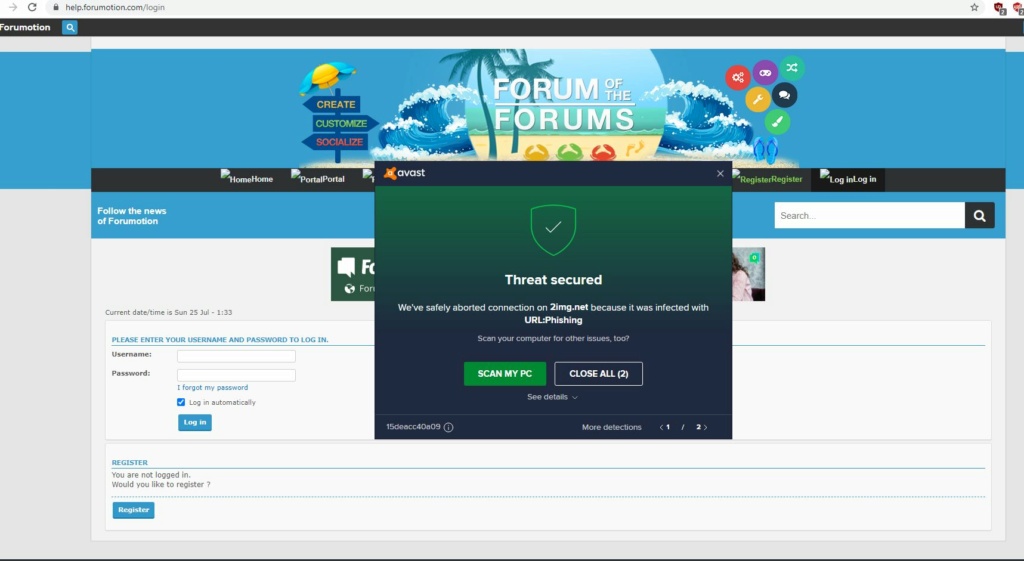(ONLY TOPIC) Many of your images are setting off Avast phishing Forum10