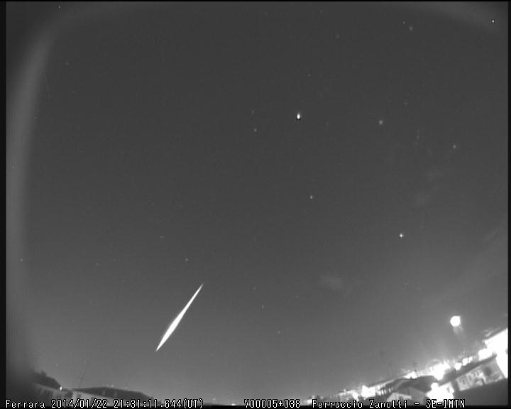 Fireball  2014 01 22  21:31:11 UT M2014010